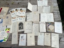 Lot de menus ancien des années 1920 aux années 70