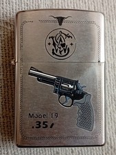 Ancien Zippo Smith & Wesson Model 19. 357 Juin 1997 Lighter Feuerzeug 打火机