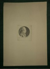 Portrait d'homme, gravure au PHYSIONOTRACE par Quenedey, tirage tardif