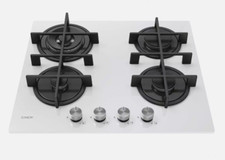 Candy CVG6BR4WTW Table de Cuisson en Verre Blanc 60CM 4 Feux