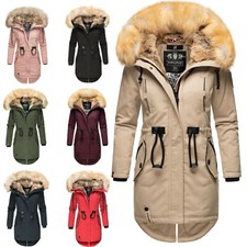 Navahoo Femmes Veste D'Hiver Parka Manteau Chaud Fausse Fourrure Capuche
