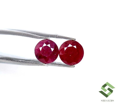 Rubis naturel rond - mm,