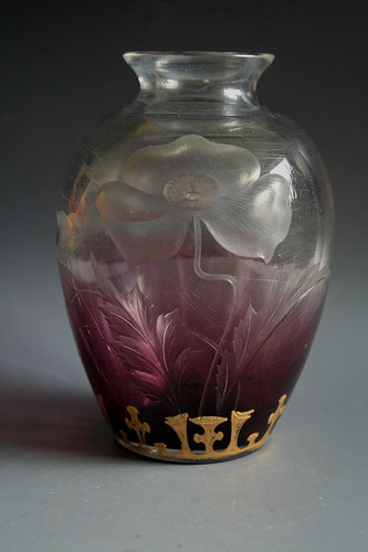 Ancien vase verre art - ancien,
