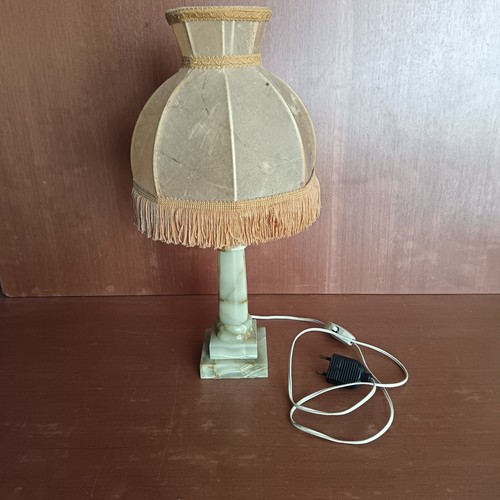 Ancienne lampe onyx - onyx, vert