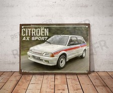 Plaque métal vintage citroen ax sport Enseigne Garage Décoration Déco atelier