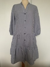 Robe Tendance Vichy Noir Taille L Neuve