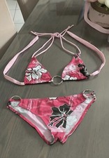 Maillot de bain BANANA MOON taille 38 Rose anneau Argenté