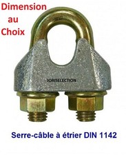 Serre câble galvanisé de Ø de 3 mm a 40 mm DIAMETRE AU CHOIX   DIN 1142