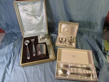 3 coffrets de couverts pour enfant, cadeau de naissance, communion, confirmation