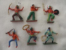 SUPER LOT DE FIGURINES STARLUX INDIENS WESTERN COW BOY VINTAGE