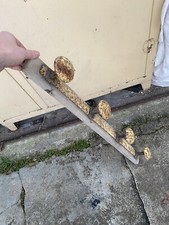 Ancien 4 porte manteaux Acier Fer Forgé patère déco usine indus atelier vintage