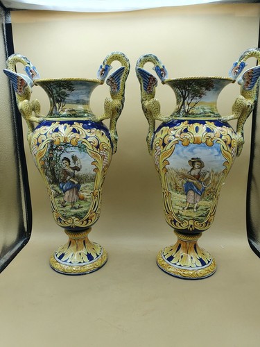Nevers rare paire vases - nevers, 4