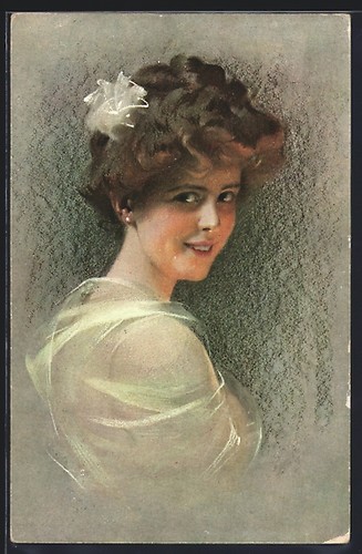 Carte postale jeune - , dame
