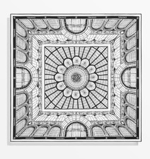 CHANEL Carré - Twill de soie, blanc & noir écharpe Logo CC