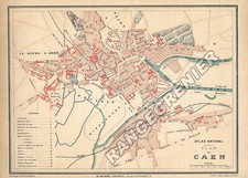 PLAN  ANCIEN de ville de CAEN
