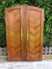 Paire de PORTES D'ARMOIRE ANCIENNE NOYER 19 è placard