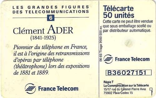 Carte telephone ader - @+,