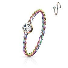 Piercing nez anneau rainbow