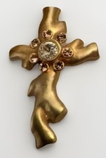 Pendentif croix VINTAGE Non Signé CHRISTIAN LACROIX - modèle RARE!!