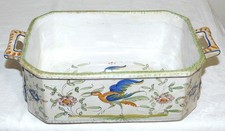 ANCIENNE JARDINIERE MOUSTIERS CERAMIQUE FAIENCE OISEAU NO ASSIETTE VASE XVIIIème