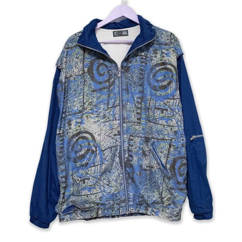 Anorak vintage bleu - anorak, à