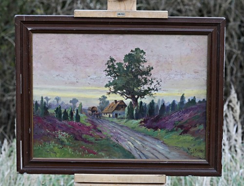 Paysage avec maison arbre - et,