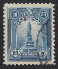1925 Peru stamp Jose Olaya  20c blue used