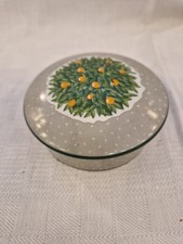 Superbe Boite En Porcelaine CHRISTOFLE bouquets Enneigés