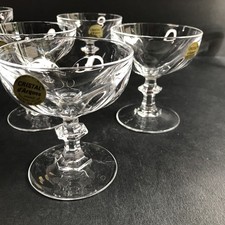 NEUF 6 coupes champagne CRISTAL D'ARQUES pans coupés RAMBOUILLET vintage ù
