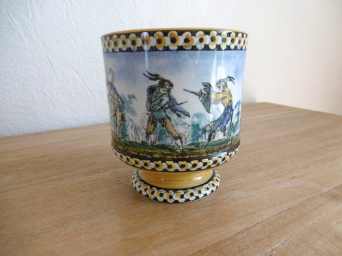Vase faience gien xix - gien, ème