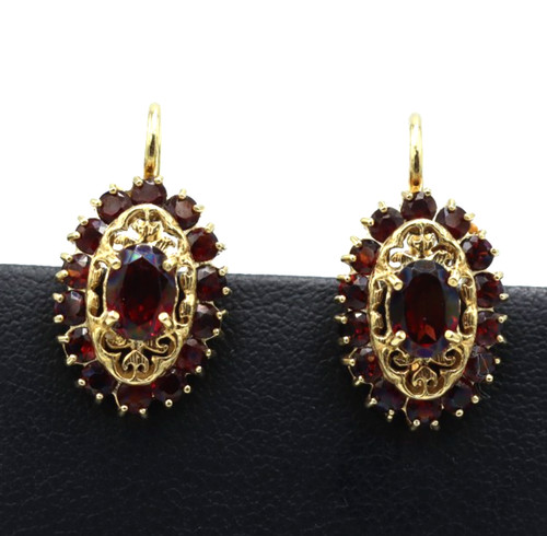 Boucles oreilles avec grenat - boucles,
