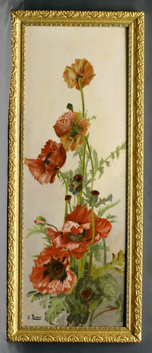 Tableau fin 19ème coquelicots - tableau,