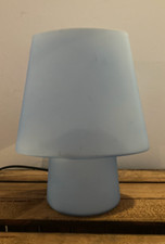 VINTAGE LAMPE -Verre-FLORE pour HABITAT-DESIGN 80-OPALINE GIVRé