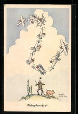 Künstler-ak Sturzbomber