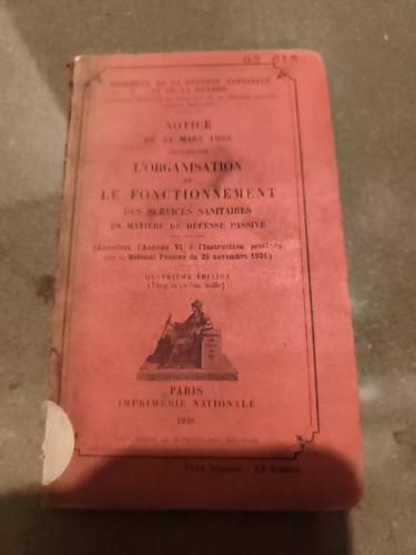 Défense passive 1939 services - défense,