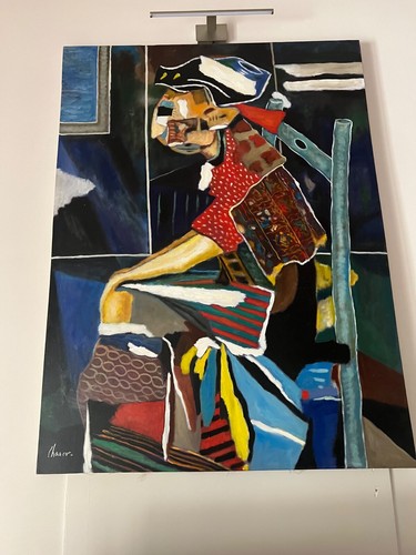 Magnifique huile sur toile - sur,