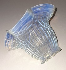 Ancienne tulipe de lampe en verre opalescent Art Nouveau / Art Déco