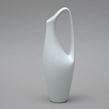 Vase À Poignée Vintage Blanc