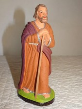 12 cm Taille 4 Santon Carbonel Saint JOSEPH appuyé nativité crèche Provence lot