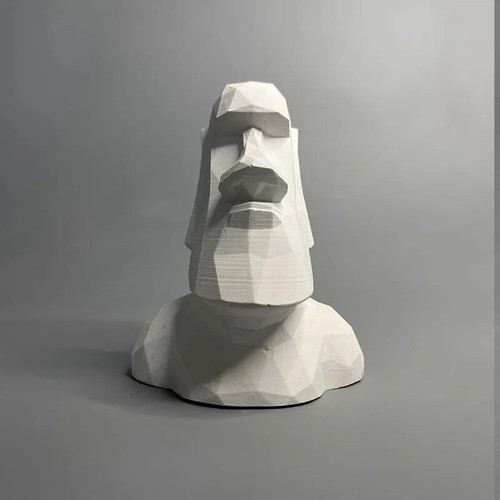 Sculpture moai pierre de - sculpture,