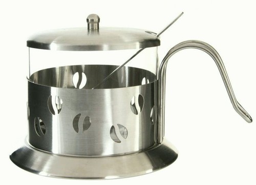 Sucrier inox verre design - et,