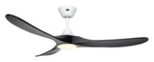 Ventilateur plafond Télécommande Lampe LED Ventilateur Eco Genuino Blanc Noir
