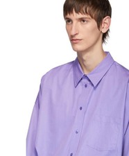 Chemise homme BALENCIAGA classique décontractée bureau lilas violet coton...