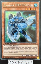 Carte YU-GI-OH! BUBBLEMAN, HEROS ELEMENTAIRE SGX2-FRA08 Secret Rare NEUF