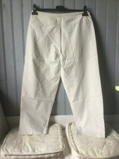 Pantalon forme jean DEVRED lin et coton beige . taille 43 .(V )