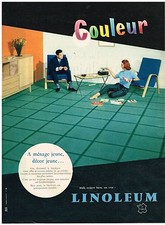 PUBLICITE ADVERTISING  1956   LINOLEUM   revetement de sol