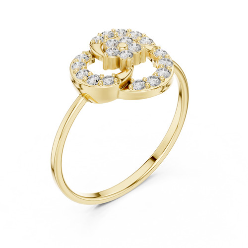 Magnifique bague ronde - , en