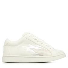 Chaussures Baskets Buffalo femme Liberty Beige Synthétique Lacets