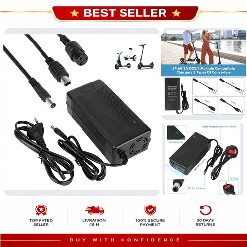 Chargeur 2a batterie - chargeur, 54,6v