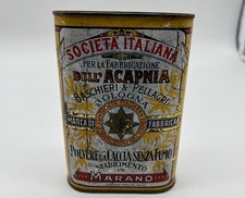 Boîte en Étain Société Italienne - Le Poudre De Chasse Acapnia Baschieri Vide